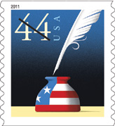 2011 Patriotic Quill Pen and Inkwell