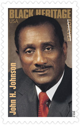 John H. Johnson stamp John Johnson 2012 U. S. Postage Stamp