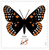 Baltimore Checkerspot Butterfly stamp Baltimore Checkerspot Butterfly