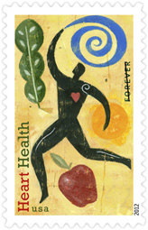 Heart Health stamp Heart Health 2012 U. S. Postage Stamp