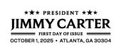 USPS, Jimmy Carter stamp cancel President Jimmy Carter stamp cancel, USPS