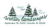 USPS, Winter Landscapes Stamps cancel Winter Landscapes Stamps cancel, USPS
