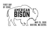 USPS, American Bison Stamp cancel American Bison cancel, USPS