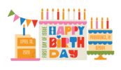 USPS, Happy Birthday Stamp cancel Happy Birthday canel, USPS
