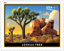 USPS - Joshua Tree Stamp, USPS - Priority Mail Stamp