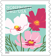 Butterfly Garden Flowers Stamp, 2022 USPS - Butterfly Garden Flowers, 2022