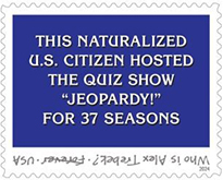 Alex Trebek Stamp, 2024 USPS - Alex Trebek Stamp, 2024