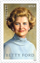 Betty Ford Forever Stamp, 2024 USPS - Betty Ford Forever Stamp, 2024