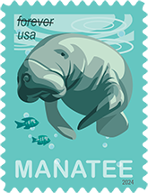USPS - Save Manatees Forever Stamp, 2024 USPS - Save Manatees Forever Stamp, 2024