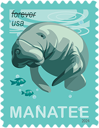 Save Manatees Stamp, Presorted Standard USPS Save Manatees Stamp