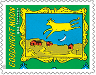 USPS Goodnight Moom Forever Stamp, 2025 Good Night Moon . . . Cow Jumping Over the Moon